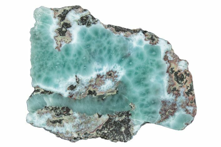 Polished Slice of Rare Larimar - Dominican Republic #282487